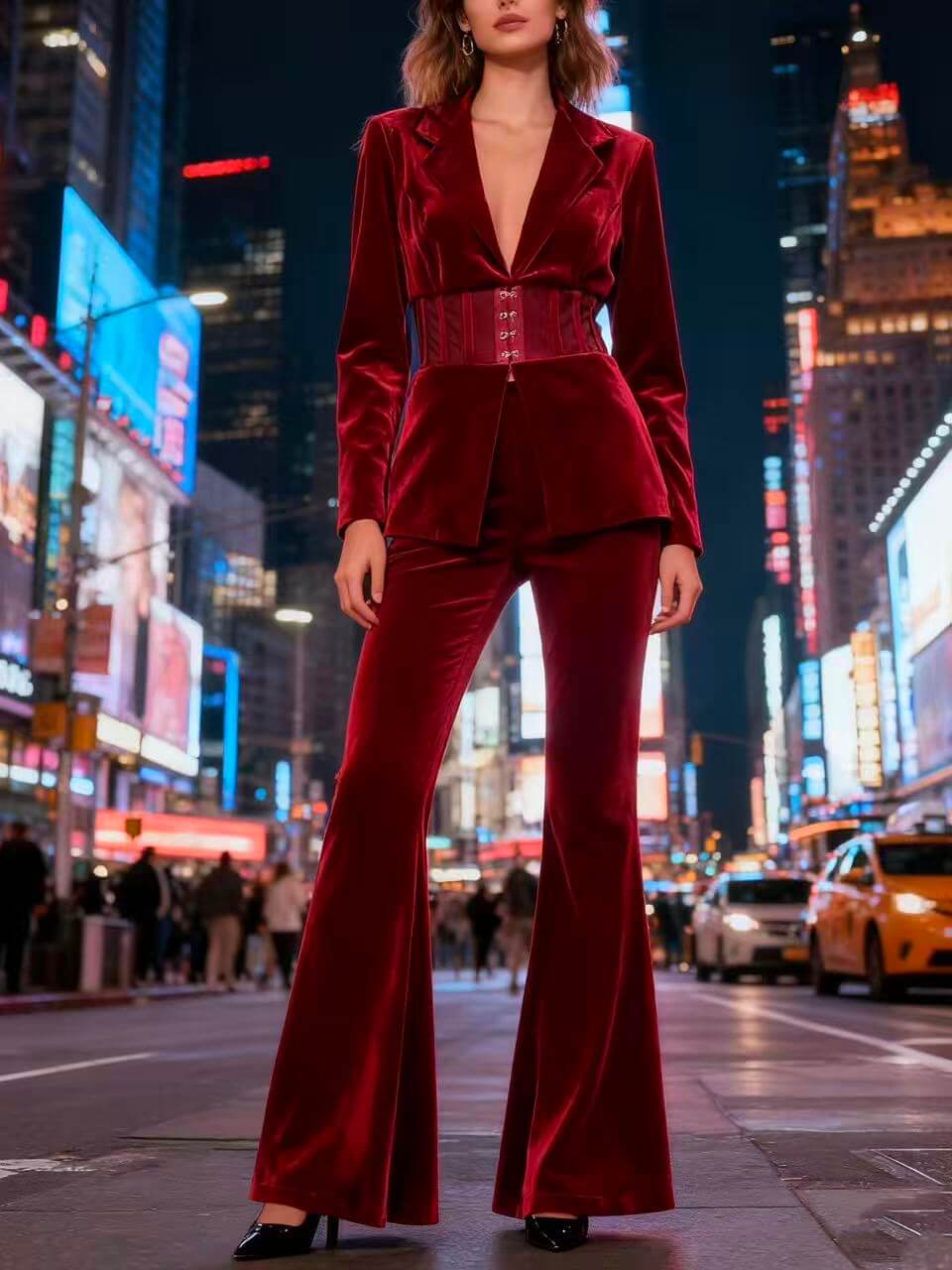 Σετ Κοστούμι βέλβετ με κορσέ – 3 χρώματα