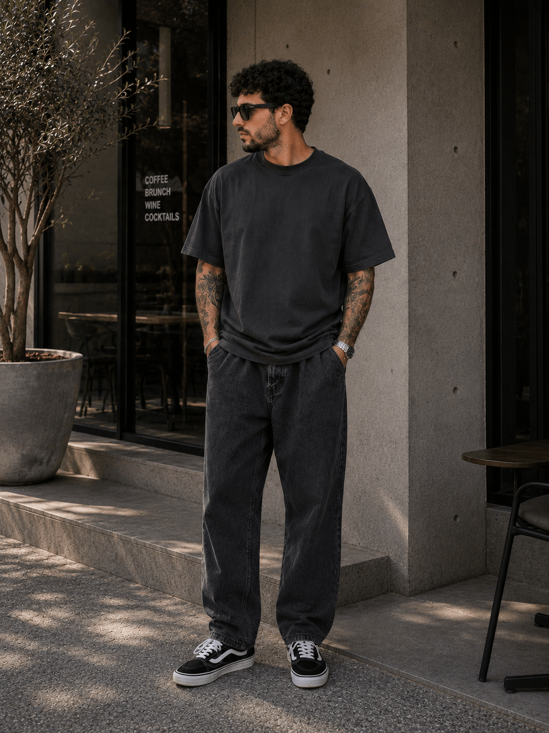 Παντελόνι τζιν baggy γκρί medium