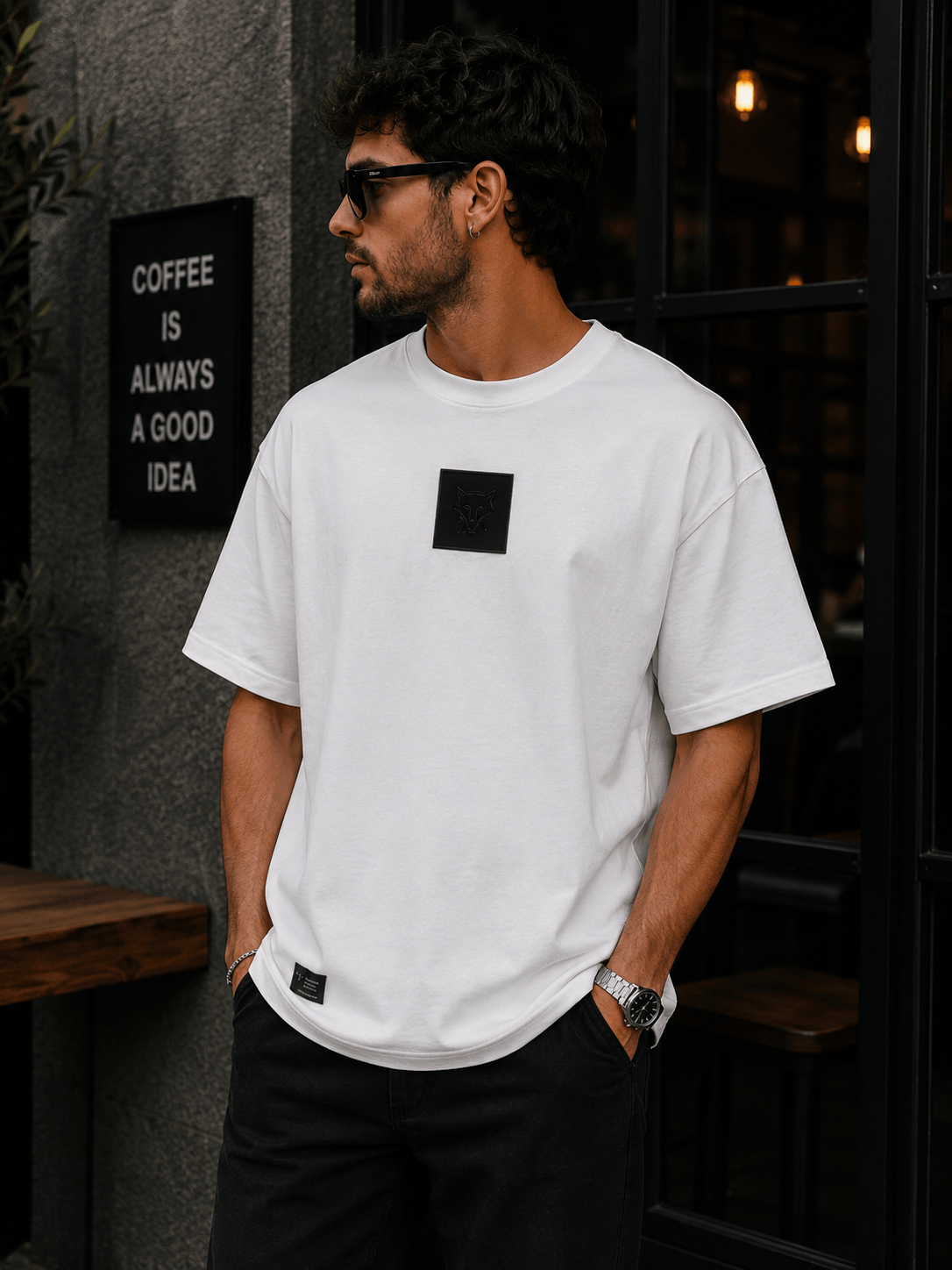 t-shirt με κέντημα λευκό medium
